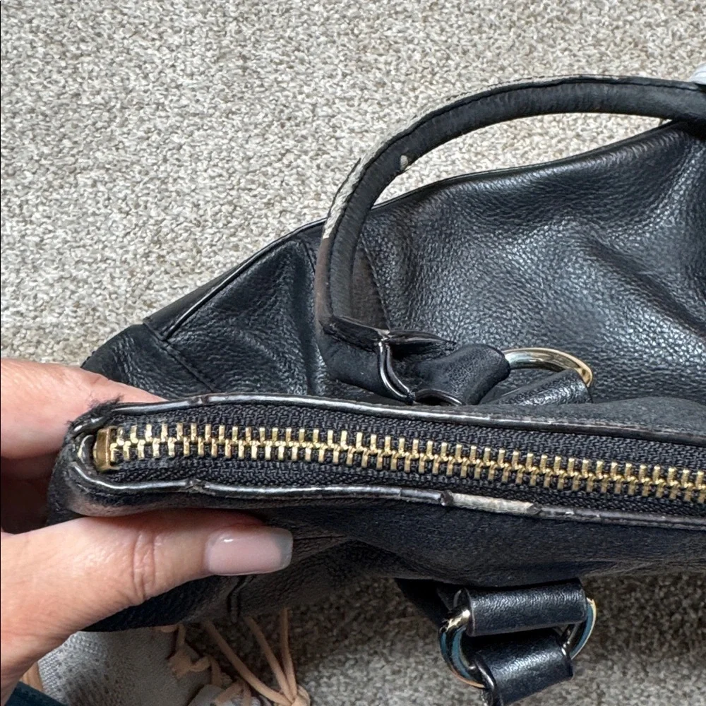 Kate Spade Berkshire Road Teegan Black Pebbled Leather Satchel Tote Bag